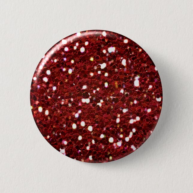 Roter Glitzer-Knopf Button (Vorderseite)