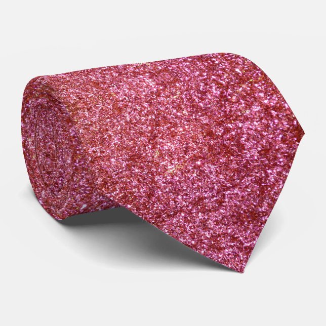 Roter Glitzer Krawatte (Gerollt)