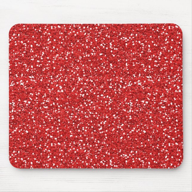 Roter Glitzer Mousepad (Vorne)