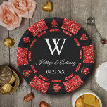 Roter Glitzer Poker Chip Casino Hochzeitsfeier Pappteller<br><div class="desc">Feiern Sie stilvoll mit diesen trendigen Poker-Chip-Papier-Tellern. Das Design ist leicht mit Ihrer eigenen Formulierung zu personalisieren und Ihre Familie und Freunde werden begeistert sein,  wenn sie diese fabelhaften Party-Teller sehen.</div>