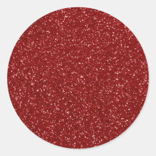 Roter Glitzer Runder Aufkleber