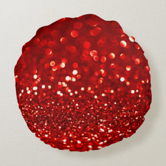 Roter Glitzer Rundwurfkissen Rundes Kissen