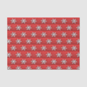 Roter Glitzer Snowflake Seidenpapier