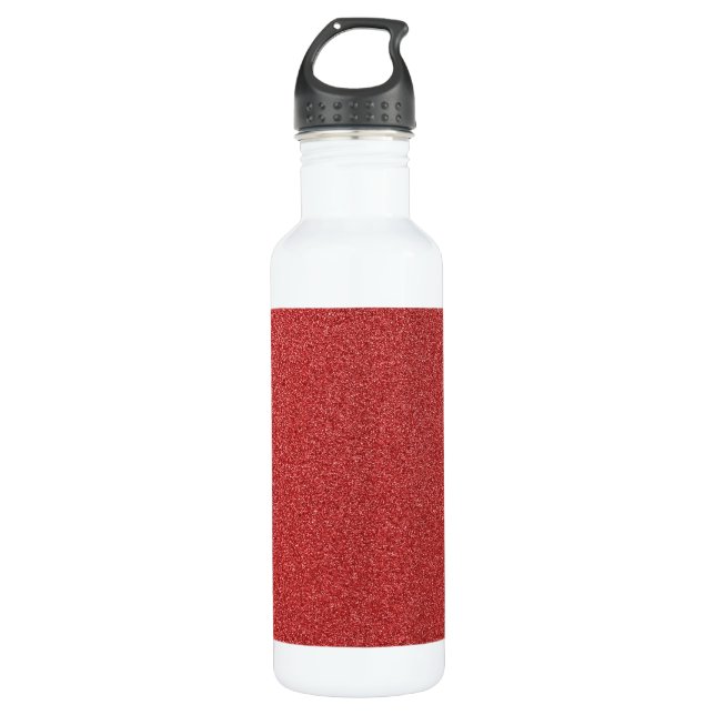 Roter Glitzer, Sparkle, Hintergrund des Glitzer Edelstahlflasche (Vorderseite)