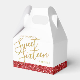 Roter Glitzer Süß 16 Personalisiert Geschenkschachtel