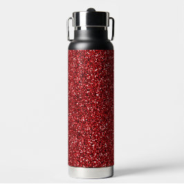 Roter Glitzer Trinkflasche