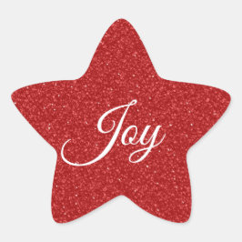 Roter Glitzer Weihnachtssternenaufkleber Stern-Aufkleber