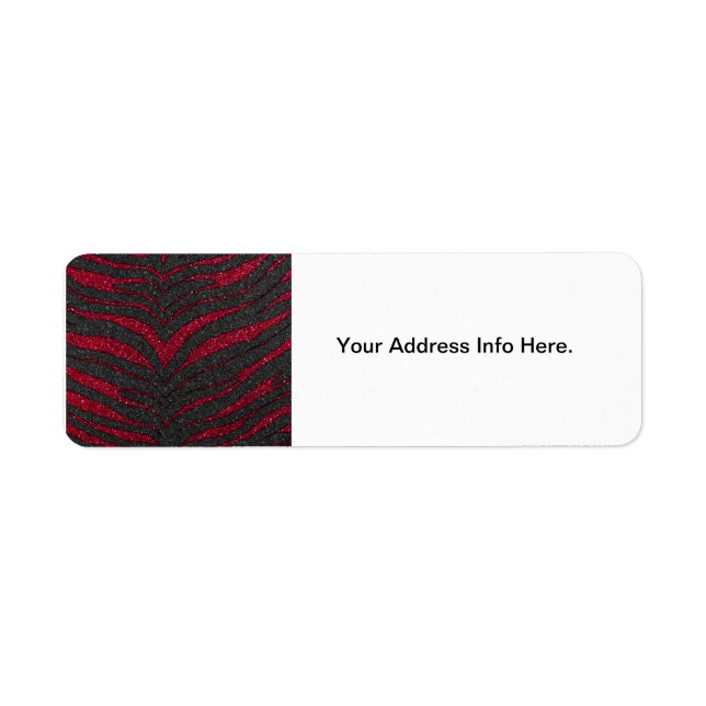 Roter Glitzer Zebra Print (Vorne)