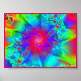 Roter Glow Spiral Poster