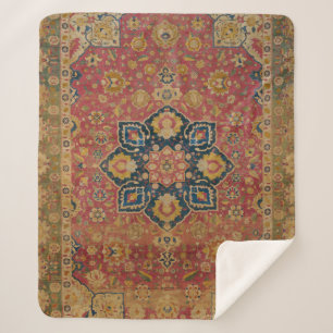 Roter Gold Kashan Teppich Persisch Asiatisch Sherpadecke