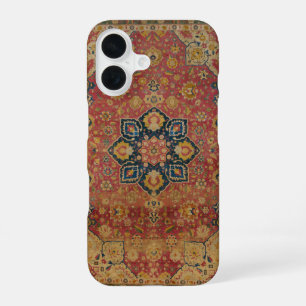 Roter Gold Kashan Teppich Persischer Asiatischer iPhone 16 Hülle