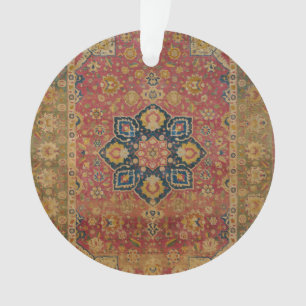 Roter Gold Kashan Teppich Persischer Asiatischer Ornament