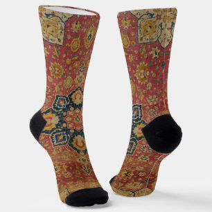 Roter Gold Kashan Teppich Persischer Asiatischer Socken