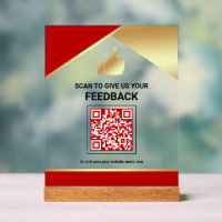 Roter Gold QR-Code Kundenfeedback Bewertung