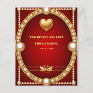 Roter Gold Schwan Hochzeitspaar Dekoration 💍 Flyer
