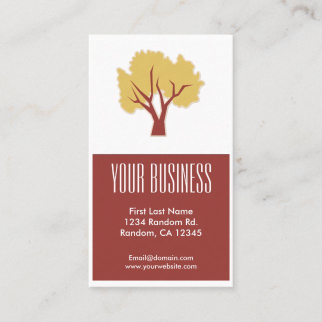 Roter Goldbaum, anpassbare Visitenkarten Visitenkarte (Vorderseite)