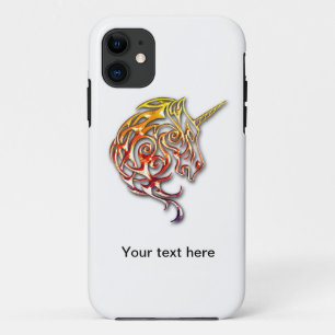 Roter goldener Stammes- Einhorn iphone 11 Hülle