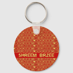 Roter Goldgesang Shreem Brzee ziehen Reichtum an Schlüsselanhänger