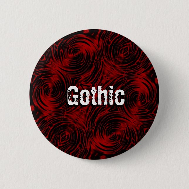 Roter Gothic-Button Button (Vorderseite)