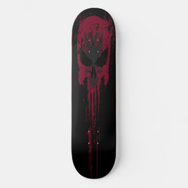 Roter Gothischer Schädel Skateboard