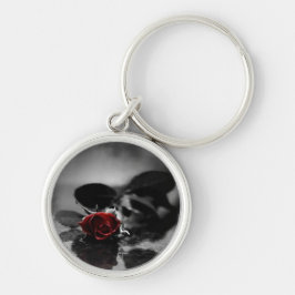 Roter gotischer Rosen-Schlüsselanhänger Schlüsselanhänger