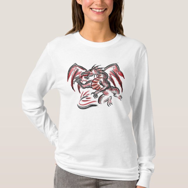 Roter Graudrache T-Shirt (Vorderseite)