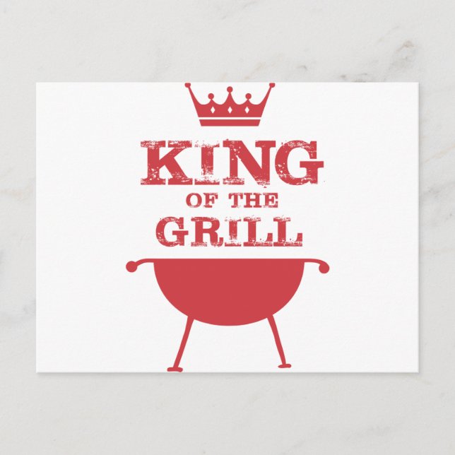 Roter Grillkönig Postkarte (Vorderseite)