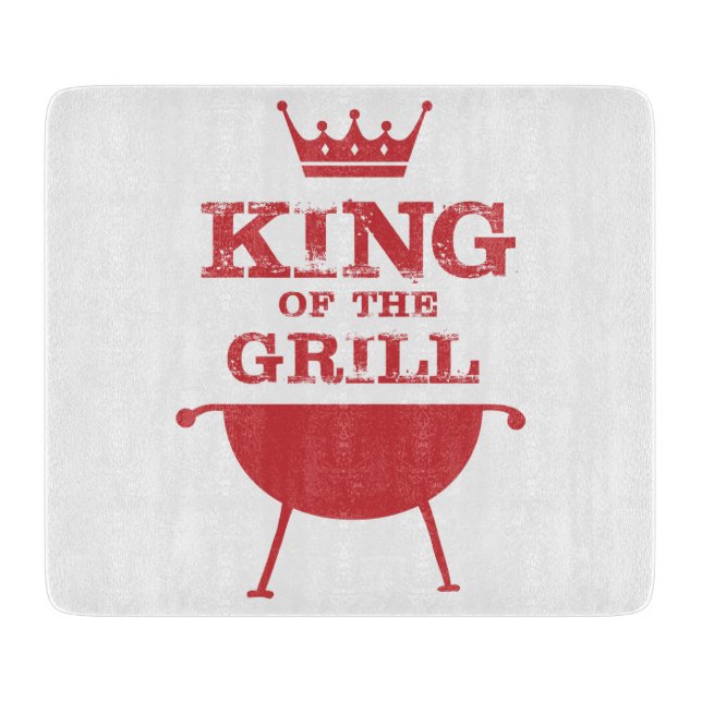 Roter Grillkönig Schneidebrett (Vorderseite)