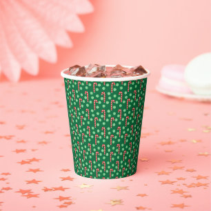 Roter grüner Candy Cane Pfefferminz Weihnachten  Pappbecher
