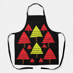 Roter grüner Weihnachtsbaum schöne Küche Backen Schürze