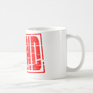 Roter Gummistempeleffekt Pfand Kaffeetasse