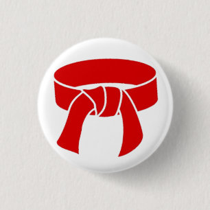 Roter Gurt pinback Knopf Button