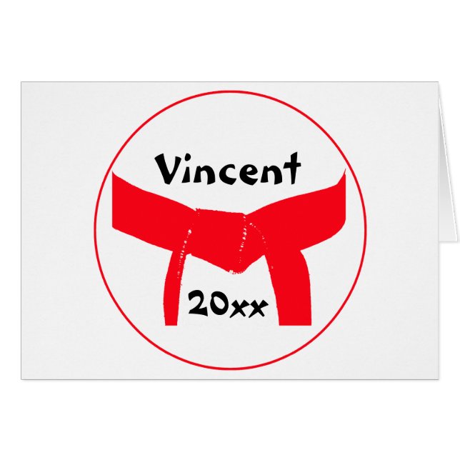 Roter Gürtel für Kampfkunst (Vorderseite (Horizontal))