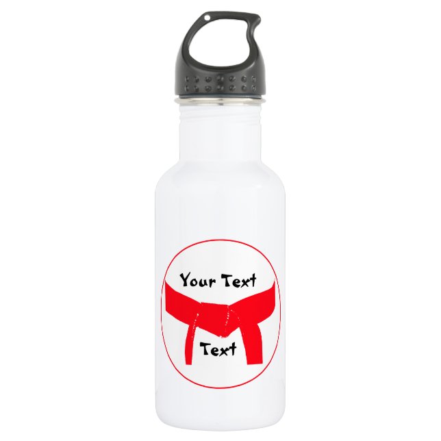 Roter Gürtel für Kampfkunst Trinkflasche (Vorderseite)