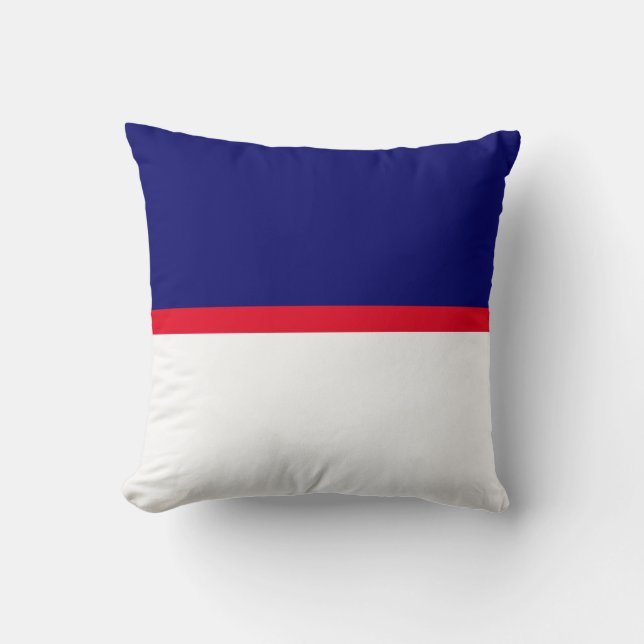 Roter Gürtel für Navy Blue & White Kissen (Vorderseite)