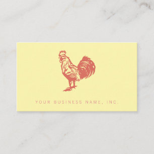 Roter Hahn Farmhaus Bistro Logo Professional Visitenkarte
