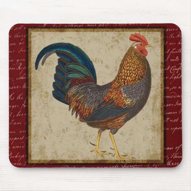 Roter Hahn Mousepad (Vorne)