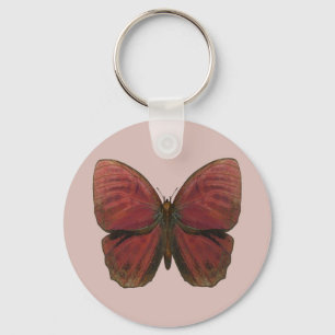 Roter Hahn Schmetterling Schlüsselanhänger