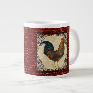 Roter Hahn Vintage Jumbo-Tasse