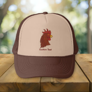 Roter Hahnkopf Truckerkappe