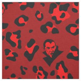 roter Halloween-Vampir-Leoparden-Druck-Goth Stoff