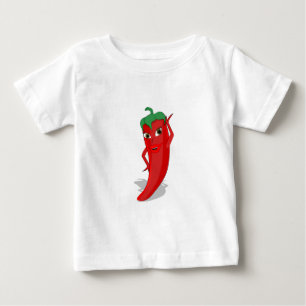 Roter heißer Pfeffer Diva Baby T-shirt