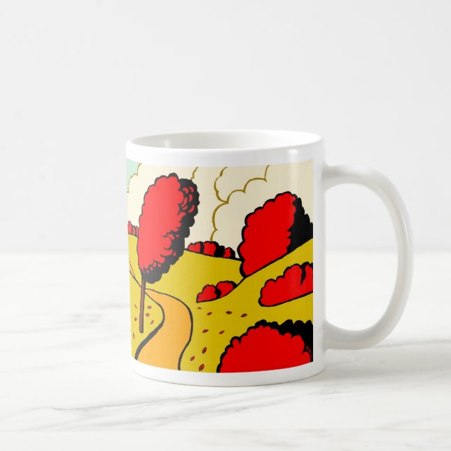 Roter Herbst Kaffeetasse (Rechts)