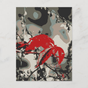Roter Herbst Postkarte