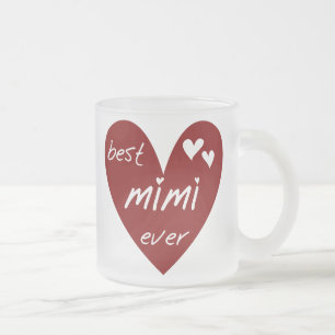 Roter Herz Best Mimi Ever T-Shirts und Geschenke Mattglastasse