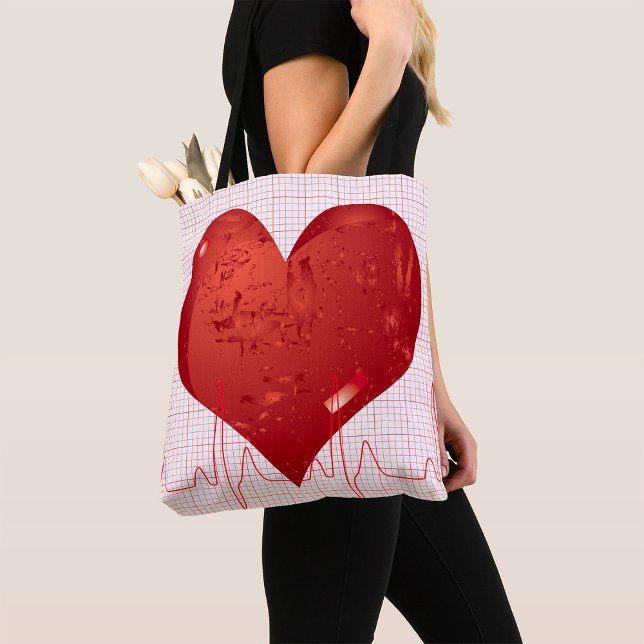 Roter Herz-EKG-Monitor Gesundheitswesen Tasche (Von Creator hochgeladen)