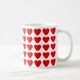 Roter Herz-Entwurf Kaffeetasse