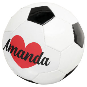 Roter Herz-Fußball mit individuellem Namen Fußball