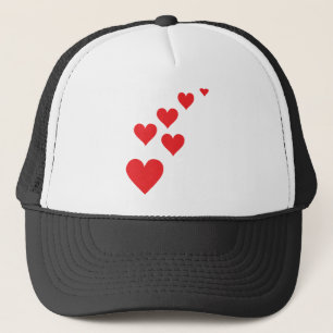 Roter Herz-Liebe-Regen - Valentine�s Tag Truckerkappe