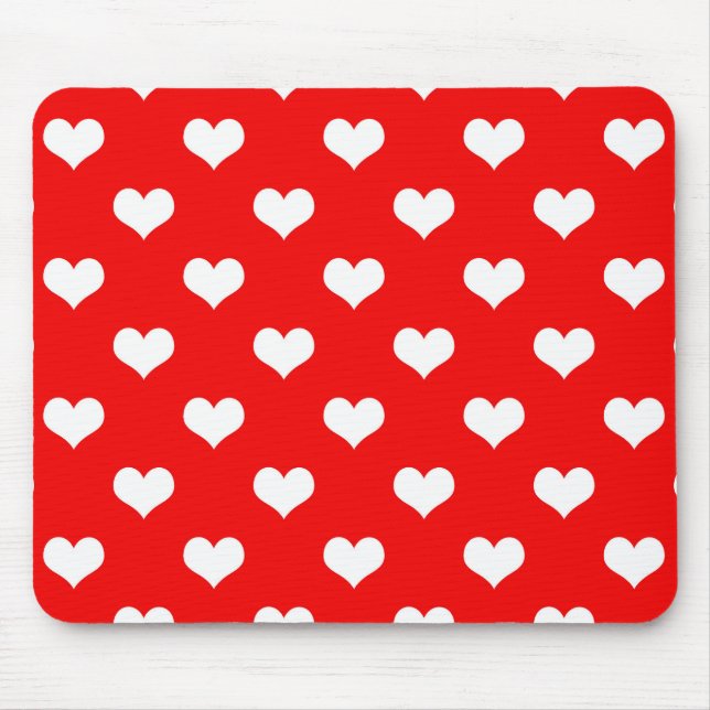 Roter Herz-Liebes-Design  Mousepad (Vorne)